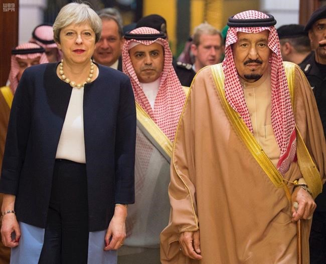 Britain's May in Saudi Arabia after surprise stop in Iraq | iNFOnews.ca