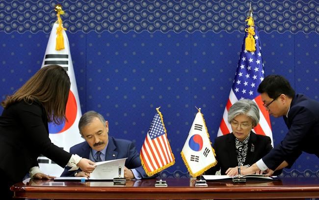 S. Korea, US sign deal on Seoul paying more for US military | iNFOnews.ca CP936629920