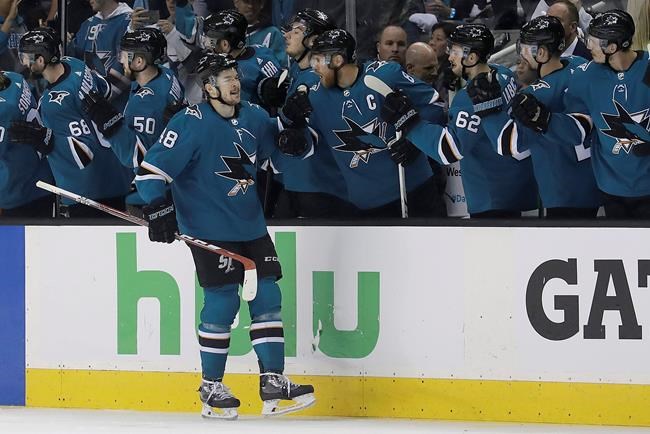 Jones makes 34 saves as Sharks tie series with 4-0 win | iNFOnews.ca