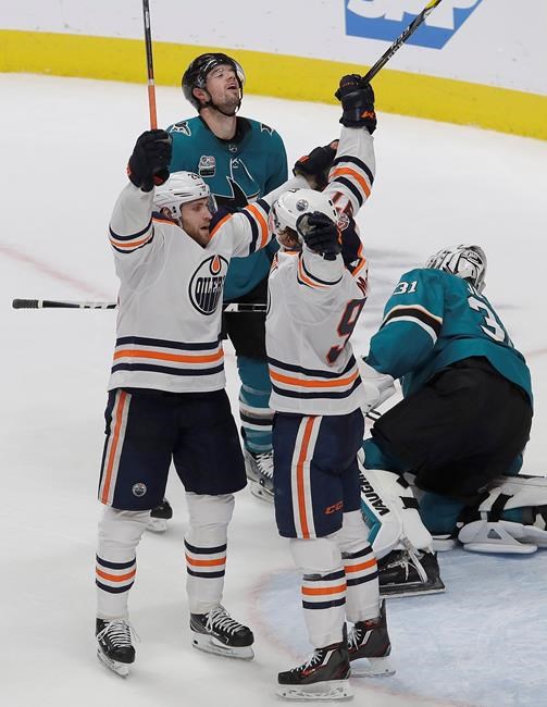 Oilers top Sharks 4-3 in OT in Hitchcock's 1st game as coach | iNFOnews.ca