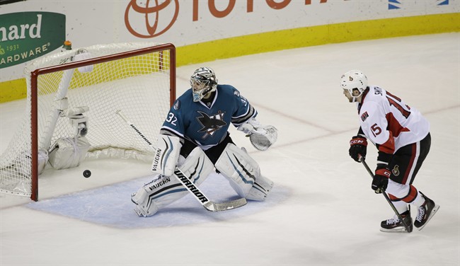 Senators rally late to beat Sharks 4-3 in shootout | iNFOnews.ca CP36063347