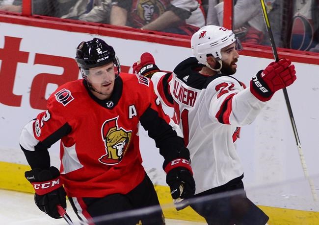 Hischier scores first NHL goal, Moore scores in OT as Devils beat Senators | iNFOnews.ca