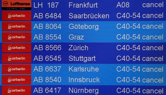Berlin airport ground staff strike for 2nd consecutive day | iNFOnews.ca CP857411339