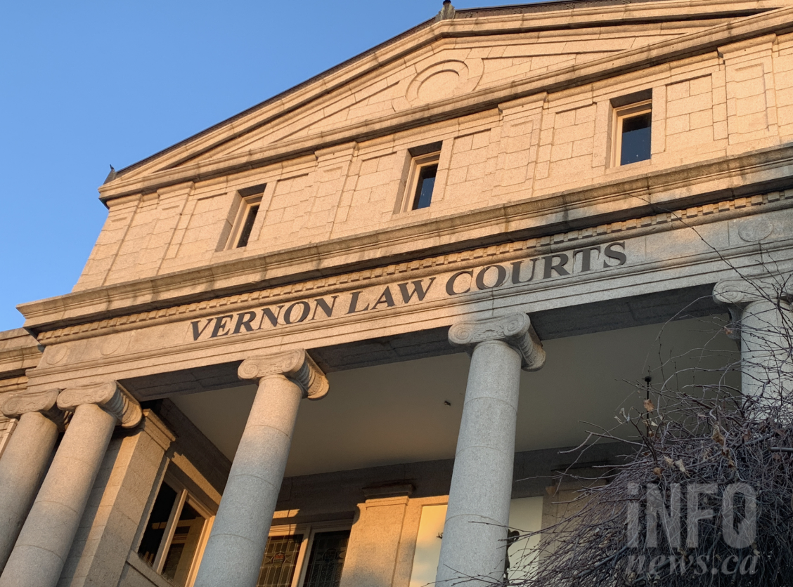 The Vernon courthouse on a sunny day.