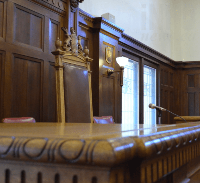 The judges seat at the Vernon Supreme Court room.