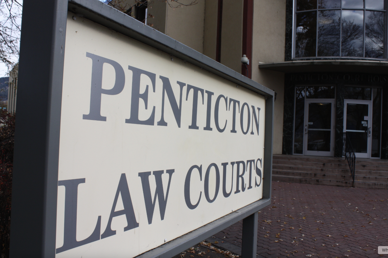 The sign outside the Penticton Law Courts.