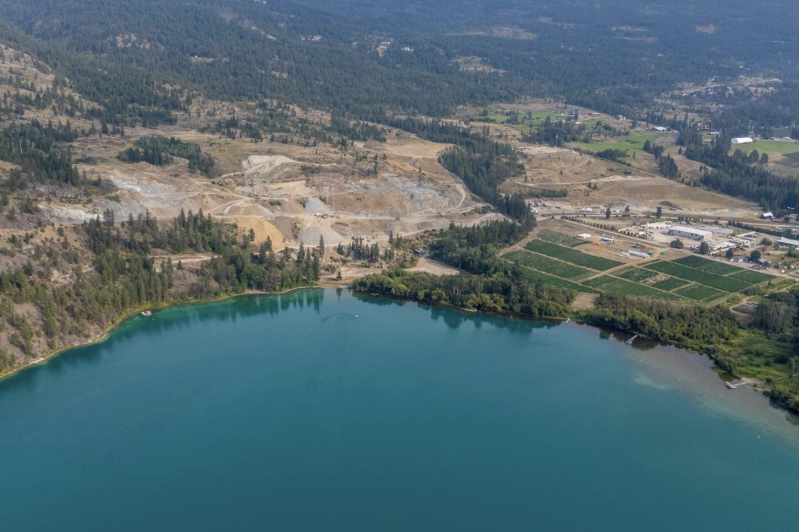 Priciest piece of Okanagan real estate hits the market at $45M | iNhome An aerial view of the gravel pit and 475 acre piece of land for sale in Lake country