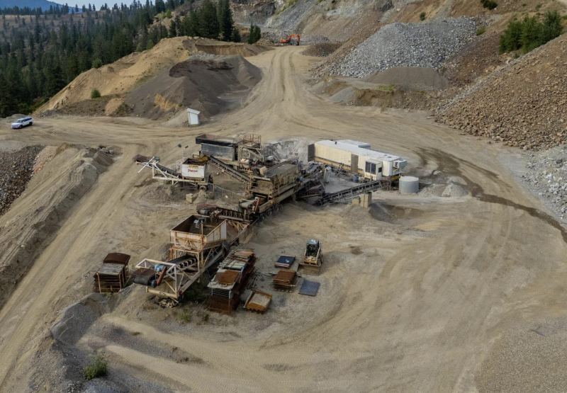 Priciest piece of Okanagan real estate hits the market at $45M | iNhome AN AERIAL SHOT OF THE GRAVEL PIT AND MACHINERY.