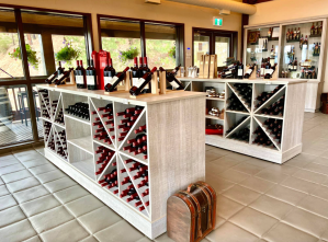The wine store at the Hainle winery.