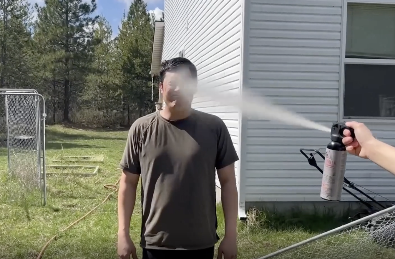 TRENDING NOW: Dude tests bear spray on himself | iNFOnews.ca