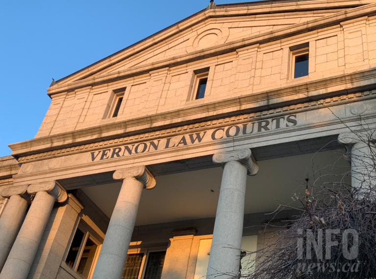 The Vernon courthouse against a blue sky.