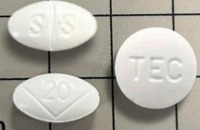 Examples of counterfeit oxycodone tablets.