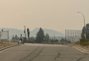 Wildfire smoke can be seen in Kelowna.