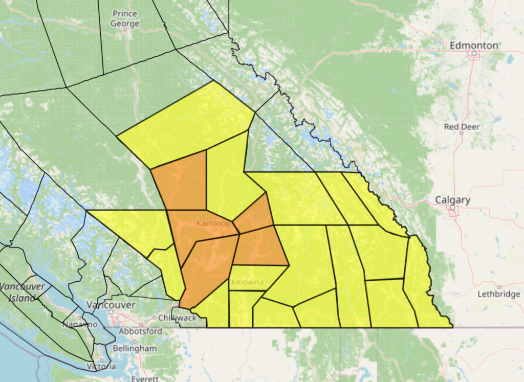 Wildfire smoke prompts air quality warnings for Okanagan, Kamloops | iNFOnews.ca