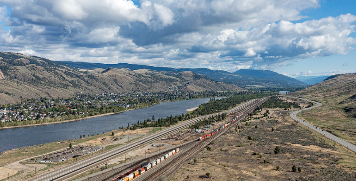 The CN rail yard in Kamloops.