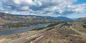 The CN rail yard in Kamloops.