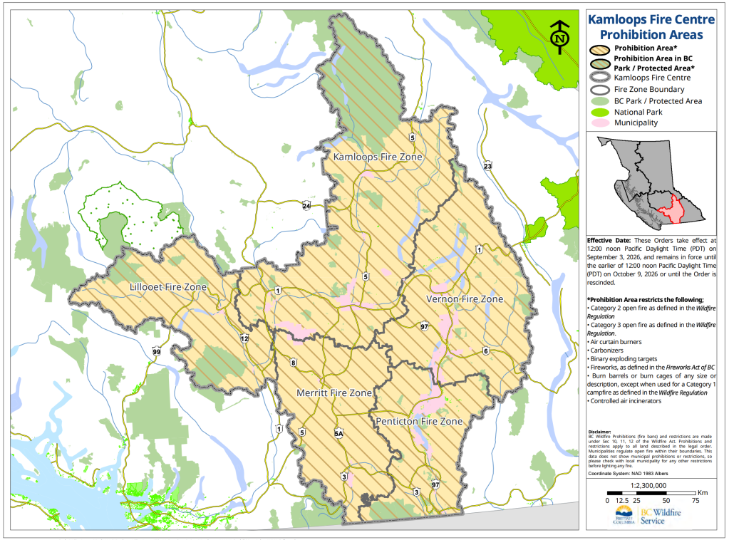 Campfire ban to be lifted Thursday in Okanagan, Kamloops | iNFOnews.ca Campfire ban to be lifted Thursday in Okanagan, Kamloops | iNFOnews.ca