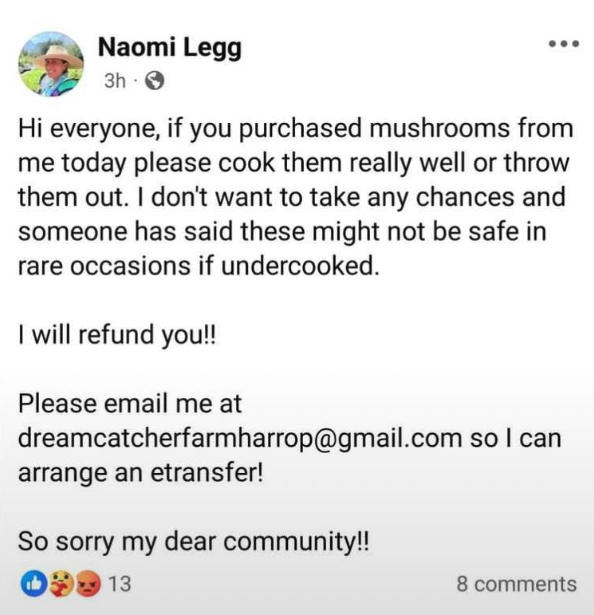 She mistakenly sold poisonous mushrooms at a BC farm stand, but experts question how she made such a 'foolish' mistake | iNFOnews.ca She mistakenly sold poisonous mushrooms at a BC farm stand, but experts question how she made such a 'foolish' mistake | iNFOnews.ca