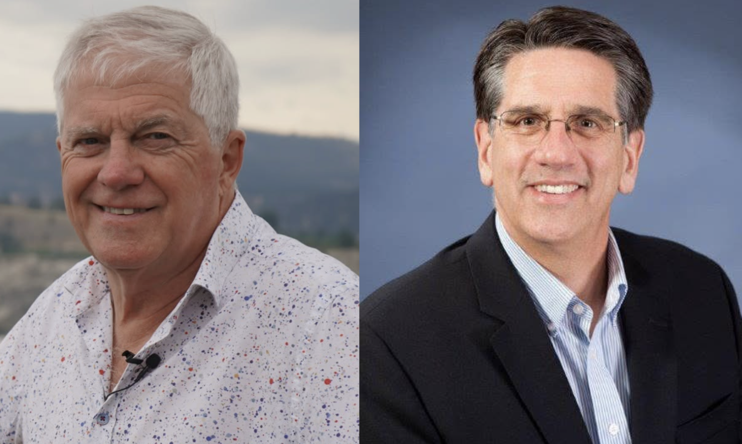 Incumbent mayor Julius Bloomfield (left) and former mayor and MLA Dan Ashton.