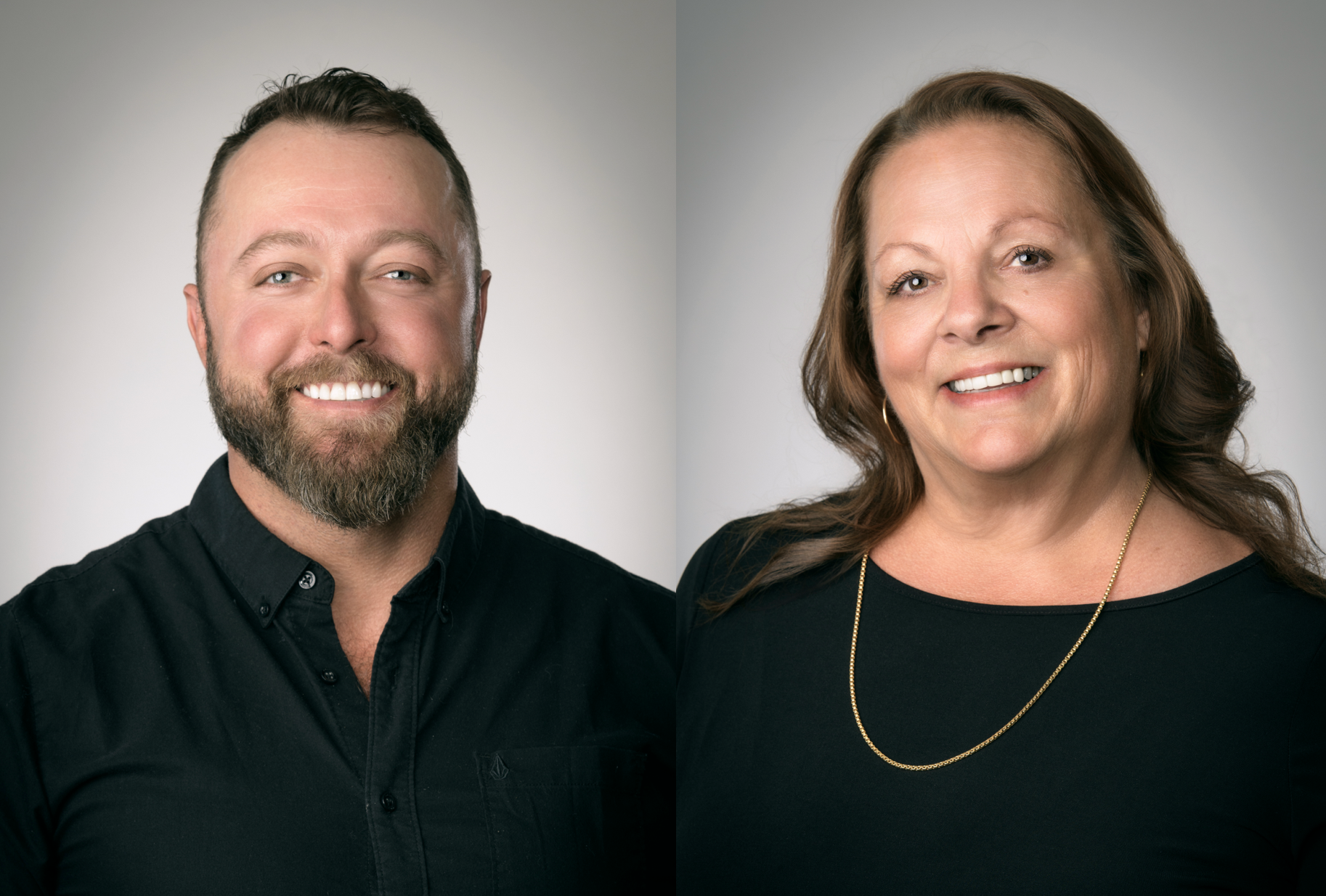 Headshots of Jason Reynen and Shannon Stewart.