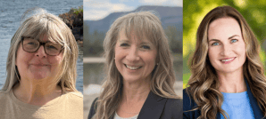 Three headshots of females okanagan mayors.