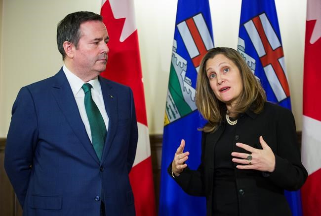 Deputy Prime Minister Freeland meets with Alberta premier, Calgary mayor | iNFOnews.ca
