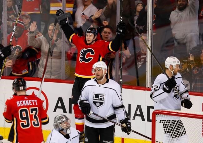 Flames score four times in second period, hold on to beat Kings 4-3 | iNFOnews.ca Flames score four times in second period, hold on to beat Kings 4-3 | iNFOnews.ca