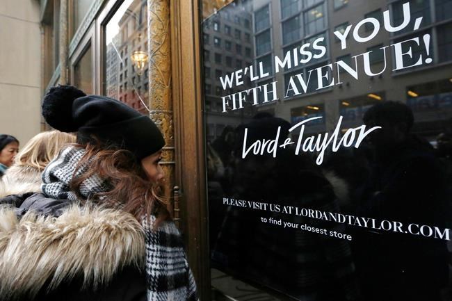 Lord & Taylor, Men's Wearhouse owner file for bankruptcy | iNFOnews.ca