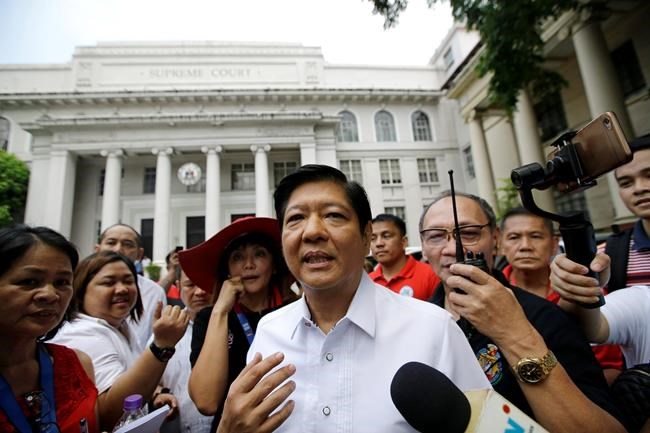 Philippine court junks poll protest by late dictator’s son | iNFOnews.ca