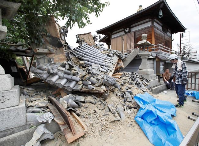 The Latest: Fourth death confirmed in Osaka-area earthquake | iNFOnews.ca