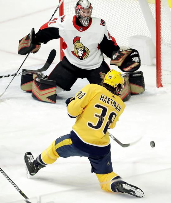 Ellis scores go-ahead goal as Predators beat Senators 3-1 | iNFOnews.ca