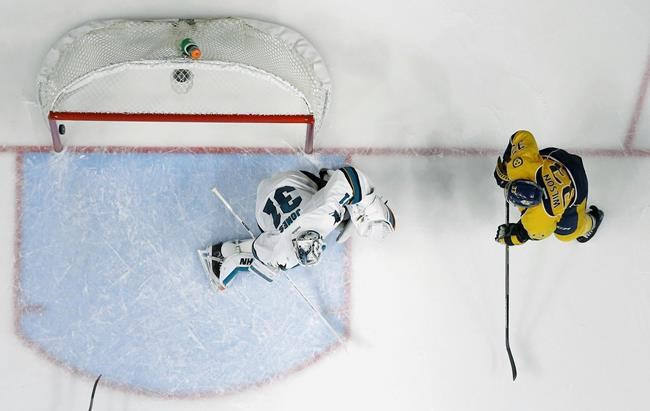 Predators beat Sharks 4-1, pull within 2-1 in series | iNFOnews.ca Predators beat Sharks 4-1, pull within 2-1 in series | iNFOnews.ca