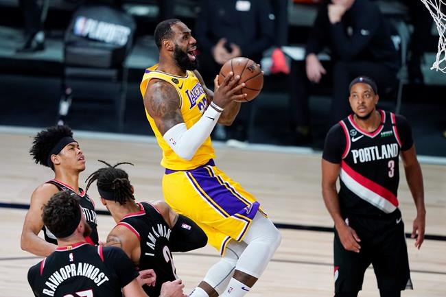 James and Lakers advance with 131-122 win over Trail Blazers | iNFOnews.ca