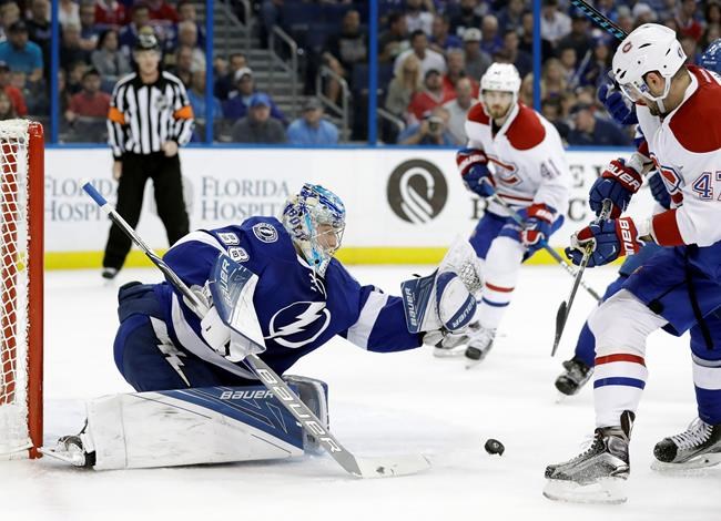 Canadiens blow lead, Johnson scores in OT to lift Lightning | iNFOnews.ca