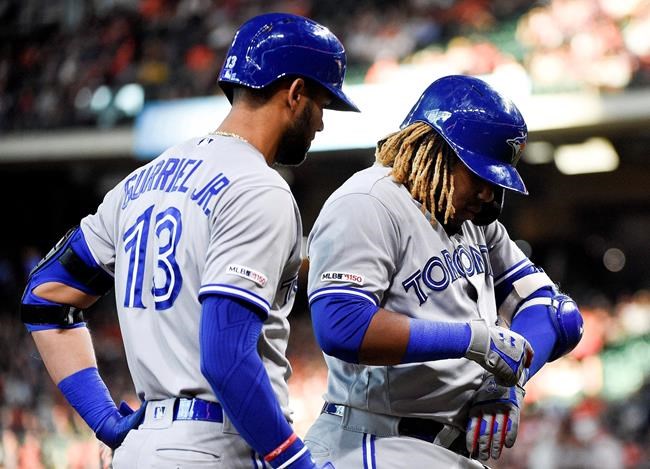 Jays third baseman Guerrero Jr. leaves game after getting hit by pitch | iNFOnews.ca Jays third baseman Guerrero Jr. leaves game after getting hit by pitch | iNFOnews.ca