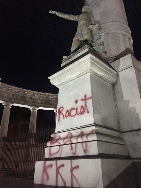 Virginia Confederate statue vandalized on successive nights | iNFOnews.ca