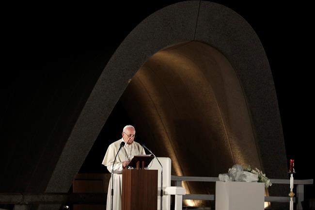 Pope on Hiroshima: Possession of nuclear weapons "immoral" | iNFOnews.ca CP231965327