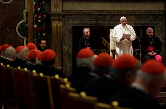 Pope in Christmas speech blasts Vatican resistance to reform | iNFOnews.ca CP598267291