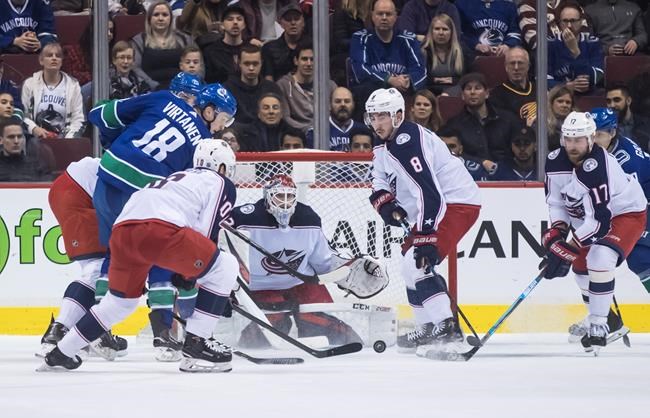 Bobrovsky perfect, Dubois breaks slump as Blue Jackets blank Canucks | iNFOnews.ca CP661455611