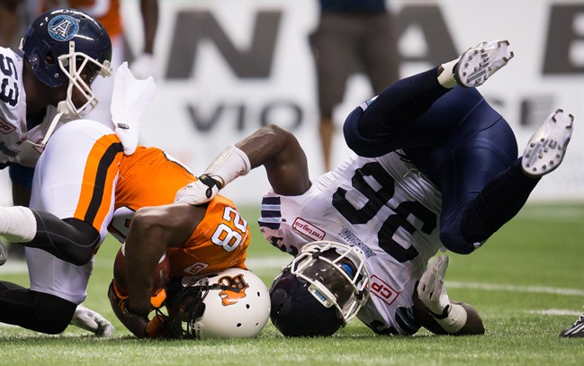 Toronto Argonauts storm back from 21-0 deficit, stun B.C. Lions 30-27 | iNFOnews.ca CP33963534
