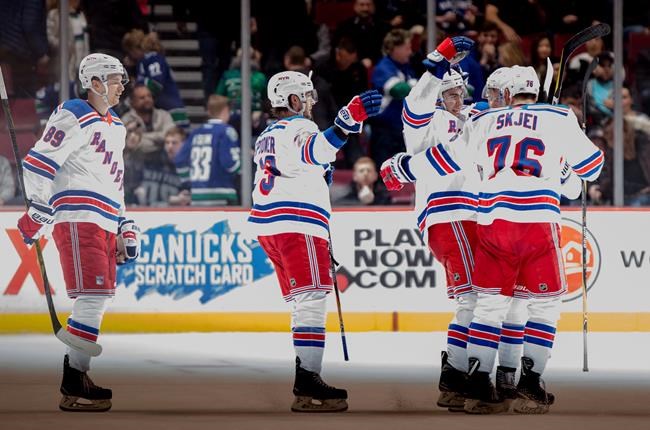Gilmour scores OT winner, Lundqvist stops 50 as Rangers top Canucks 6-5 | iNFOnews.ca CP2084857971