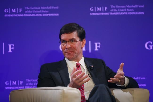 US's Esper has sharp words for Turkey over Syria invasion | iNFOnews.ca CP93736203