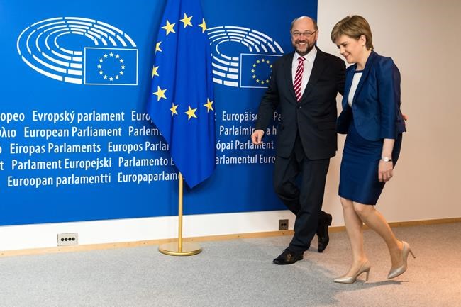 The Latest: Scottish leader meets with EU over Brexit | iNFOnews.ca CP1813143784