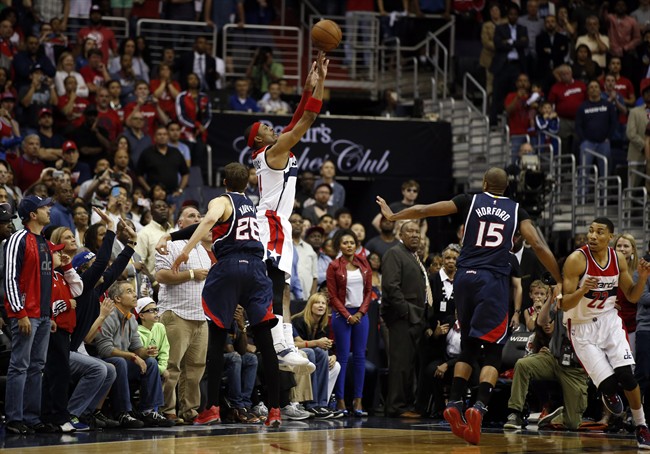 Pierce's shot too late this time, Hawks hold on to beat Wizards 94-91, reach conference finals | iNFOnews.ca CP33114583