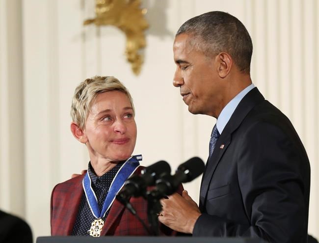 Lack of ID delays Ellen's entry into White House for award | iNFOnews.ca CP1636572910