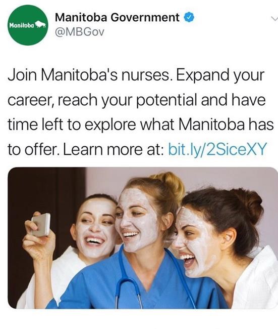 Manitoba government to pull nurses ad that union says is demeaning to women | iNFOnews.ca