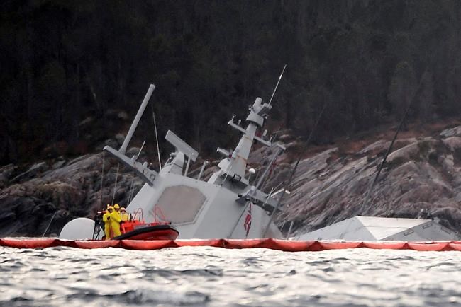 Norwegian frigate sinks after it was rammed by tanker | iNFOnews.ca CP541629500