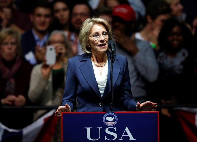 DeVos to face questions over schools, conservative activism | iNFOnews.ca