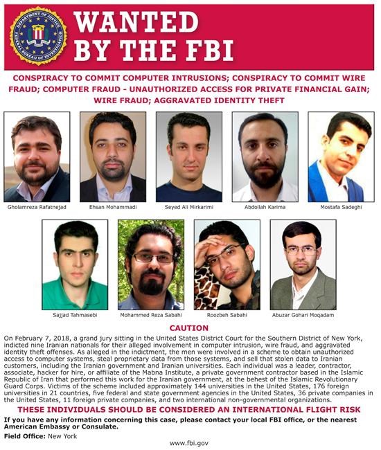 US charges 9 Iranians in massive hacking scheme | iNFOnews.ca