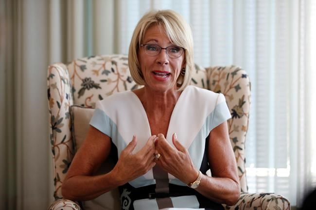 Transcript of Education Secretary DeVos' Interview with AP | iNFOnews.ca CP1693740923